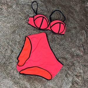 Coral neoprene Bikini